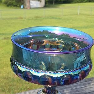 Gorgeous antique blue tint Indiana carnival glass